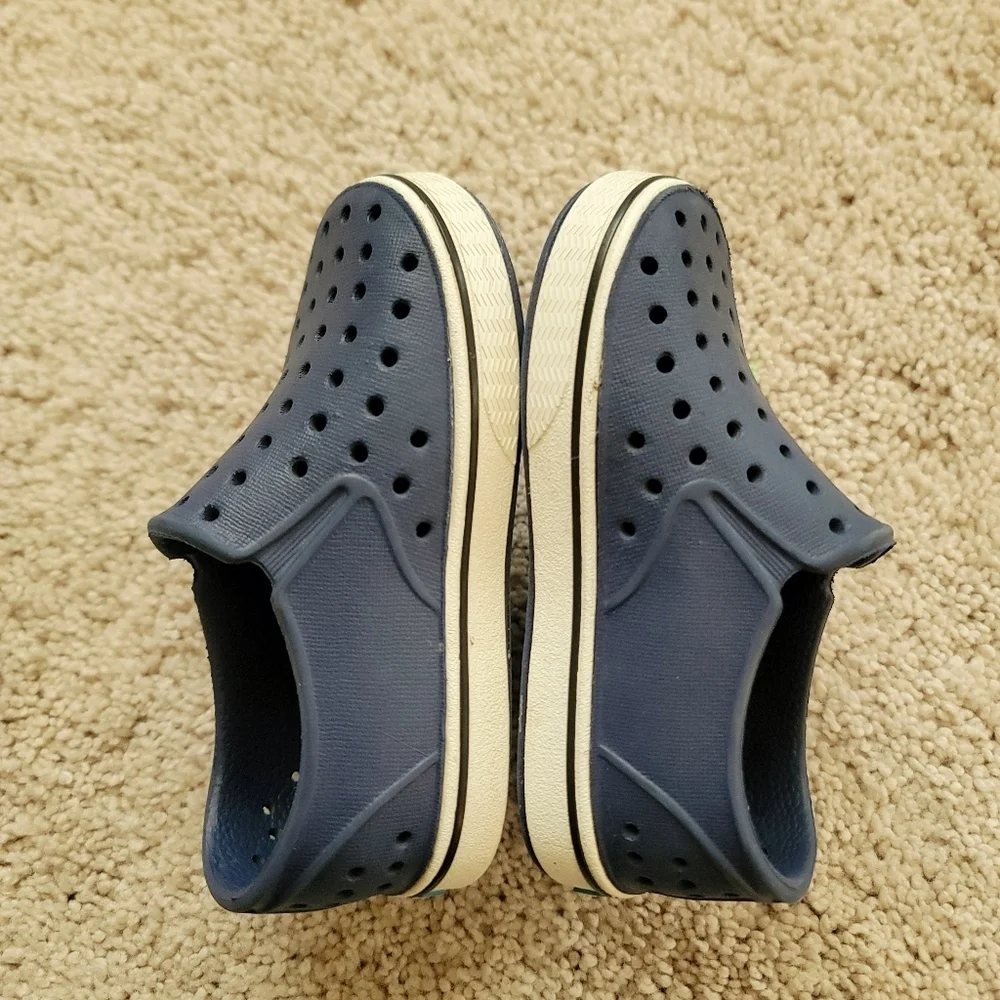 Native Jefferson Kids Navy Blue Slip-On Shoes 6
